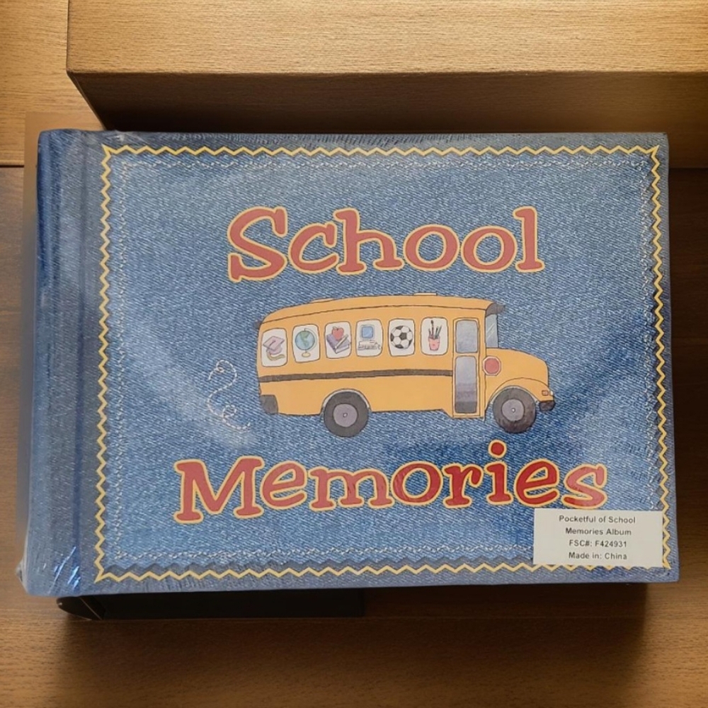 School Memories Album Scrapbook Folder K-13 Childrens Photo Keepsake New Sealed